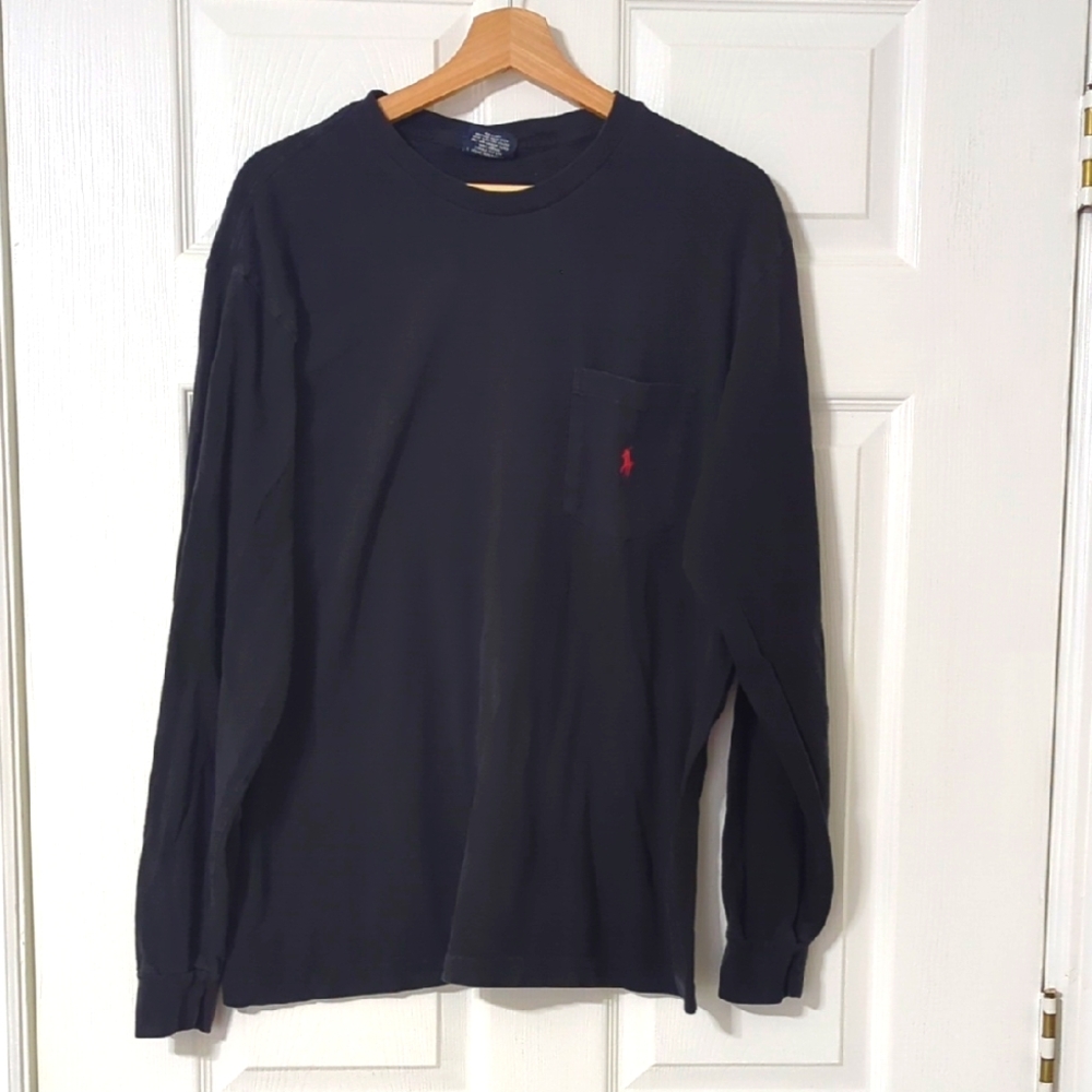 🔥 Polo Ralph Lauren Black Long Sleeve Tee – Classic Cool with Iconic Logo